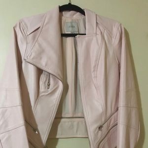 Light pink Guess Los Angeles leather jacket